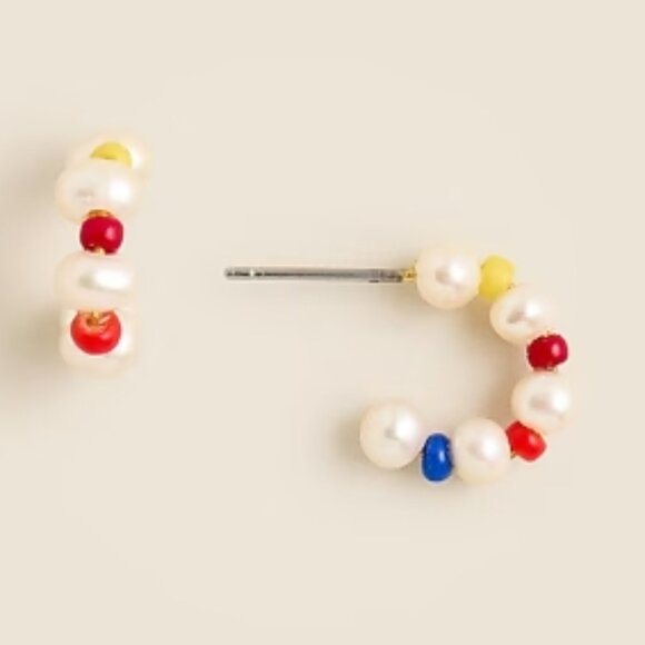 J.Crew Freshwater Pearl and Bead Earrings in Multi Color (One Size) - Picture 1 of 3